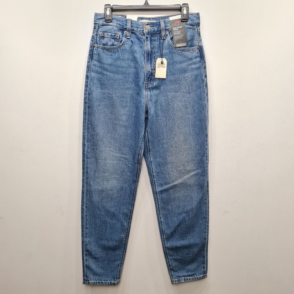 Levi's Premium High Loose Taper Blue Denim Jeans Women's Size Tag 27x29 - Picture 3 of 16